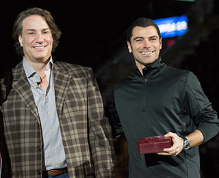 Shane Topalovic Receiving an Award